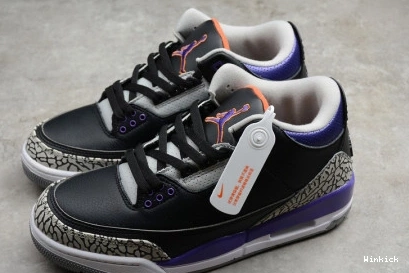 COURT CT8532-050 RETRO - 3 PURPLE BLACK JORDAN 0803